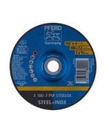 DISCO DE DESBASTE METAL INOXIDABLE 7" PSF (CAJA 10 UDS.) PFERD