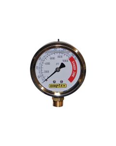 MANOMETRO 10.000 PSI DIAMETRO 2-1/2" CONECCION 1/4 SIMPLEX