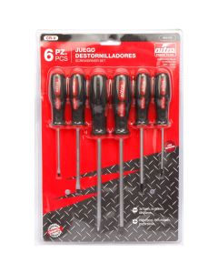 JUEGO DESTORNILLADOR 6 PZAS. COMBINADO NITRO