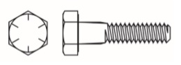 Rosca perno hexagonal grado 8